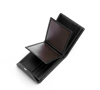 

Men Clip Cowhide Wallet Genuine Leather Wallet Men 2019 Coin Wallet Small Clutches Men's Purse Coin Pouch Short Men Walle