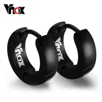 VNOX Cute Hoop Earrings for Men Punk Stainless Steel Huggie Small Earrings 4 Color 1