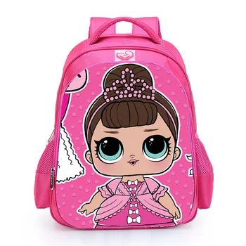 

LOL Surprise Dolls Cute School Backpack Female Lol Dolls Children School Bag for Teenage Girls