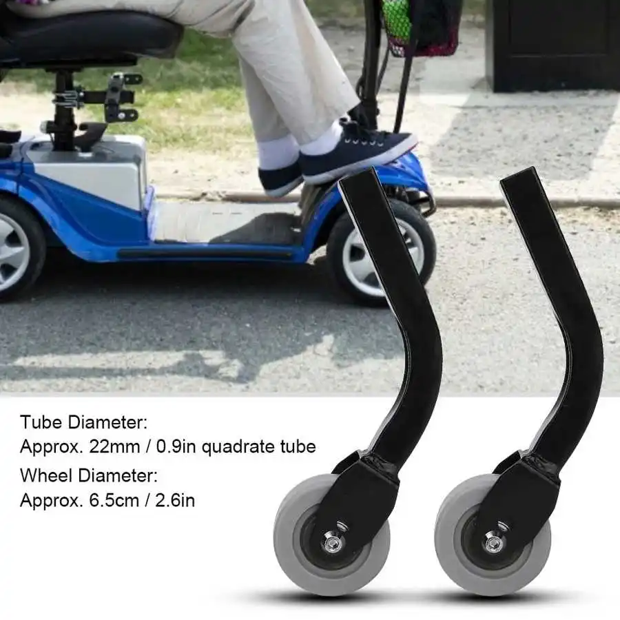 2pcs Elderly Mobility Scooter Rear Caster Universal Anti-Slip Wheels for Electric Wheelchair Replacement Accessories Casters