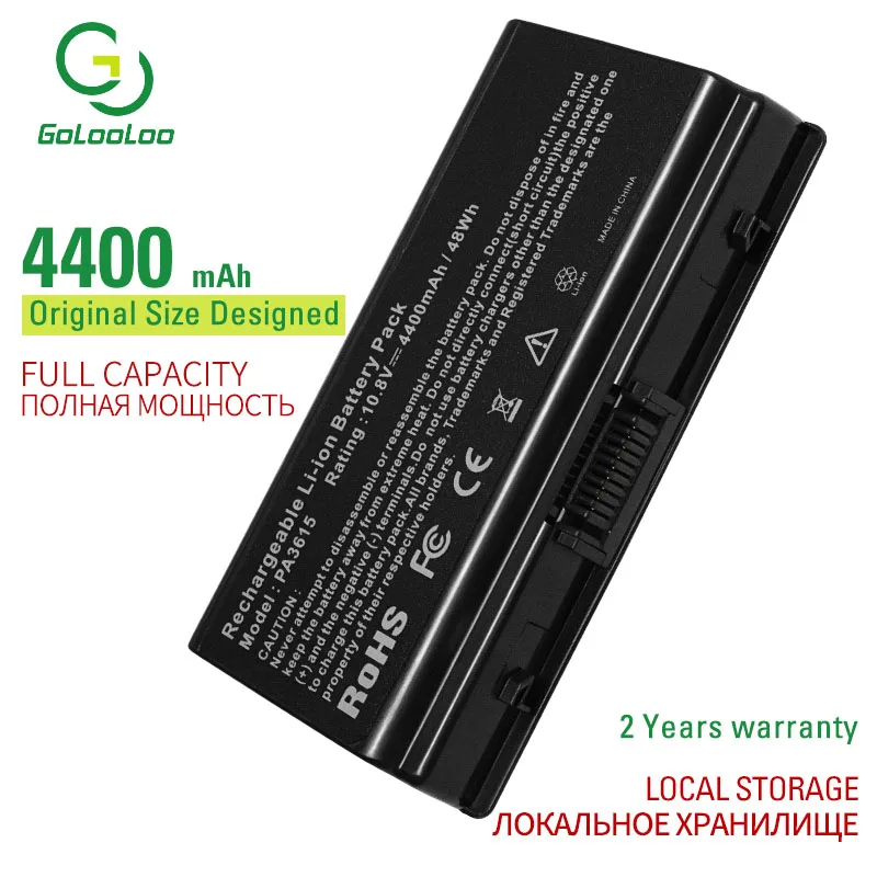 Аккумулятор Golooloo для ноутбука 6 ячеек Toshiba Equium L40 Series L40-14I L40-156 Satellite Pro L40-17M PA3615 |