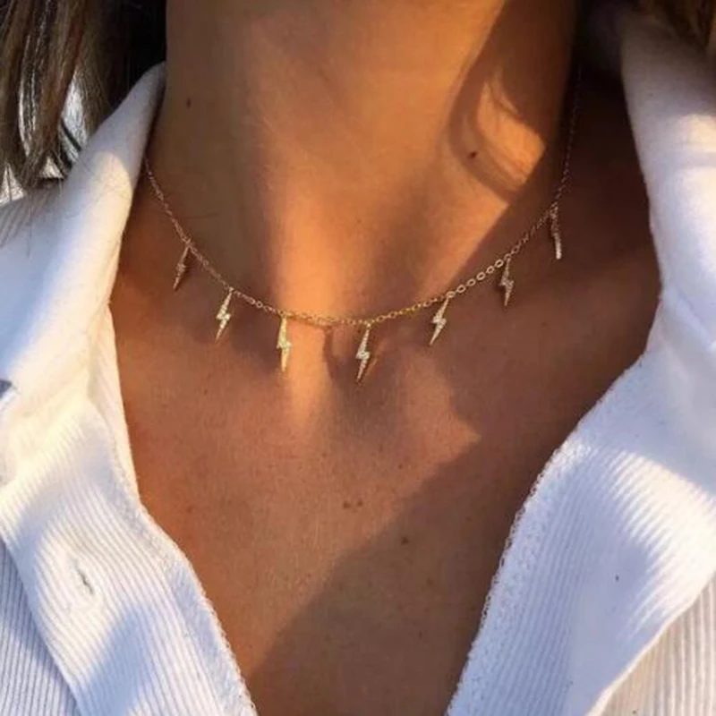 Collares con colgante geométrico bohemio para mujer, collar de cadena corta de Metal mujer, joyería de moda para fiesta, regalos, bijou para mujer - AliExpress Joyería y accesorios