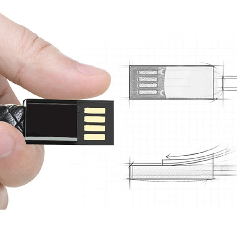 Портативный кожаный Мини Micro USB браслет зарядное устройство данных зарядный кабель синхронизации для iPhone6 6s Android type-C телефонный кабель