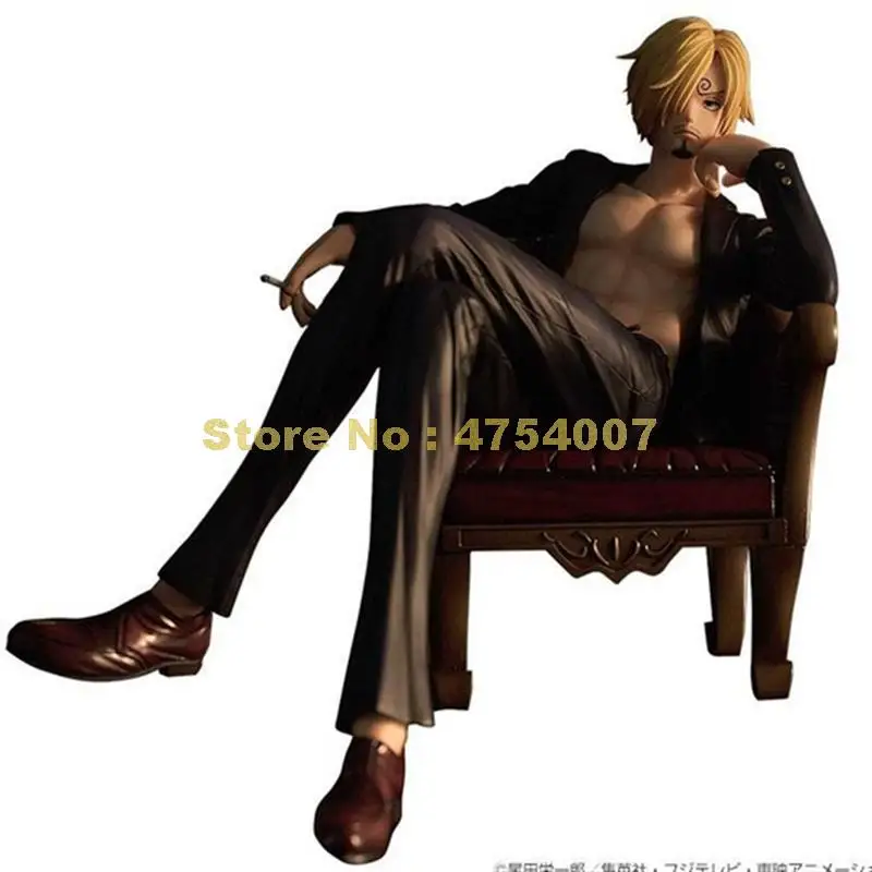 anime one piece pop sanji sitting sofa artist action figure collection model 14cm Toy | Игрушки и хобби