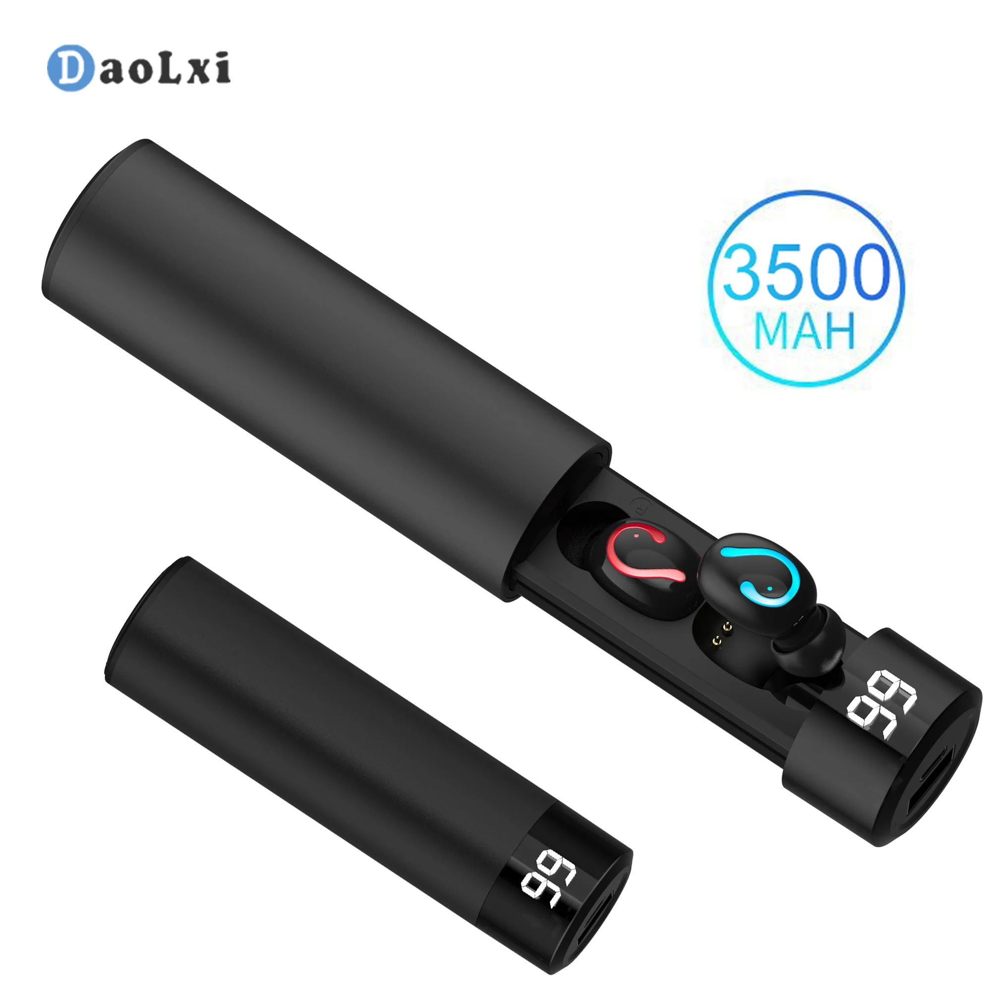 DaoLxi Q67 наушники-вкладыши TWS с Беспроводной наушники 3D стерео Bluetooth двойной