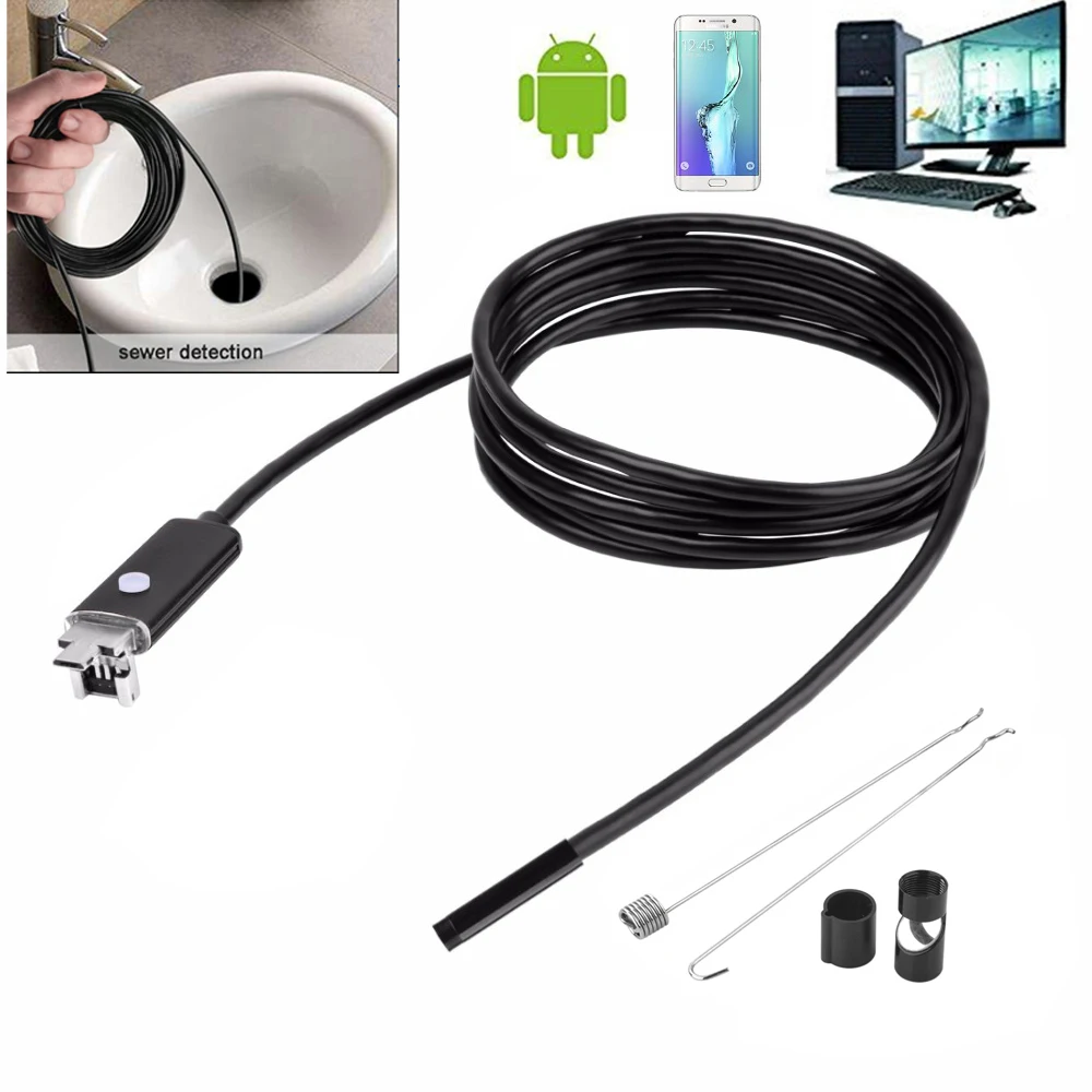 Водонепроницаемый USB кабель 5 мм 7/8 1 м 2 10 м|Бороскопы| |