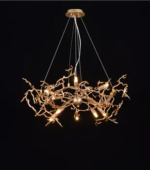 

Phube Lighting Large Artistic Branches Chandeliers Coloured Glaze Chandelier Lighting Hotel Chandeliers included lamp shade