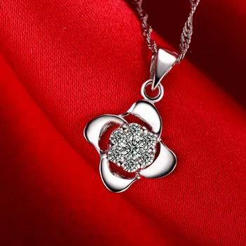 

0.12ct/center stone+0.18ct/side stone Handmade 18K Gold Natural Diamond Pendant Necklace for Women Wedding- Free DHL Shipping