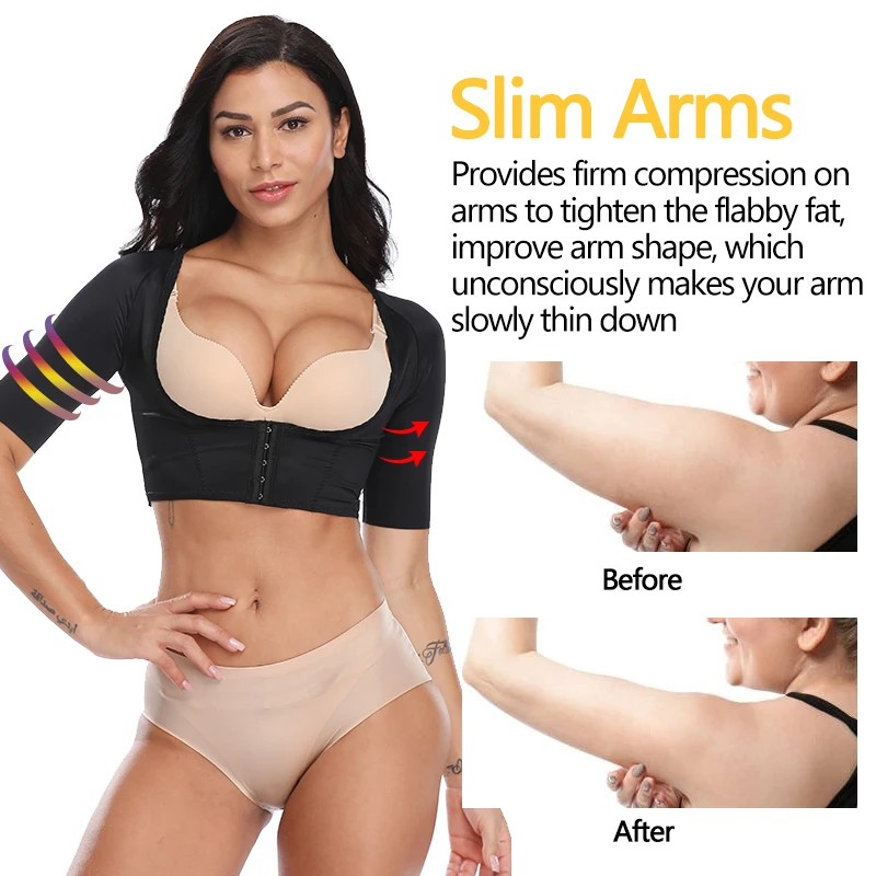 Upper Arm Shaper Post Surgical Slimmer Compression Sleeves Humpback Posture Corrector Slimming Arm Wraps Weight Loss Tank Tops shapewear for tummy