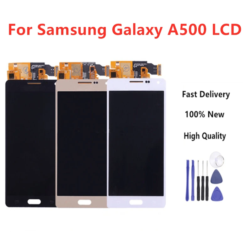 

For Samsung Galaxy A5 2015 A500 A500F A500FU A500M A500Y A500FQ LCD Display+Touch Screen Digitizer Assembly+Tools 100% Tested