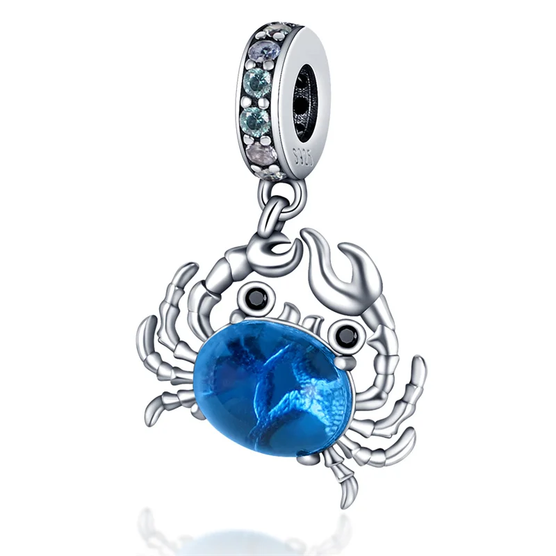 Genuine 925 sterling silver marine animal hanging bead pendant suitable for original Pandora bracelet ladies fashion jewelry