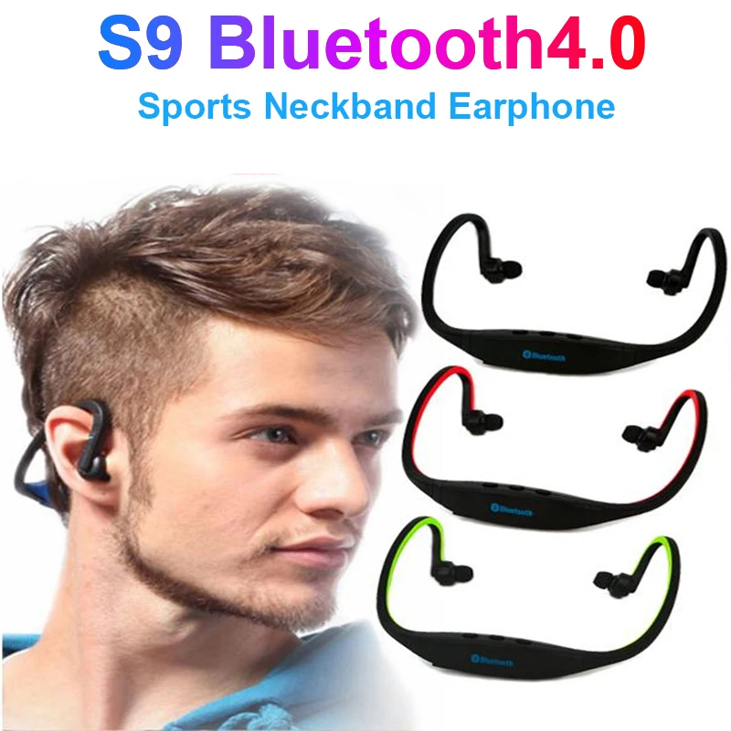  Новинка 2021, Спортивная беспроводная гарнитура S9 Plus с поддержкой Bluetooth 4,0, поддерживает музыку через TF / SD карты для Xiaomi, Apple, Android, Huawei 