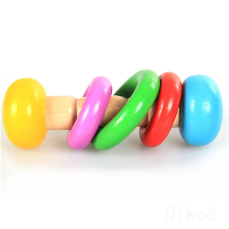 Rattle Montessori Educational Wooden toy 3D Puzzle Wooden Sensory Mathematics Jigsaw Brain Training Early Intellectual Learning