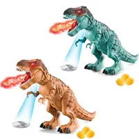 Electronic Dinosaur Toy Simulated Flame Spray Tyrannosaurus T-RexWalking Dinosaur Toy Water Spray Red Light & Realistic Sounds 2