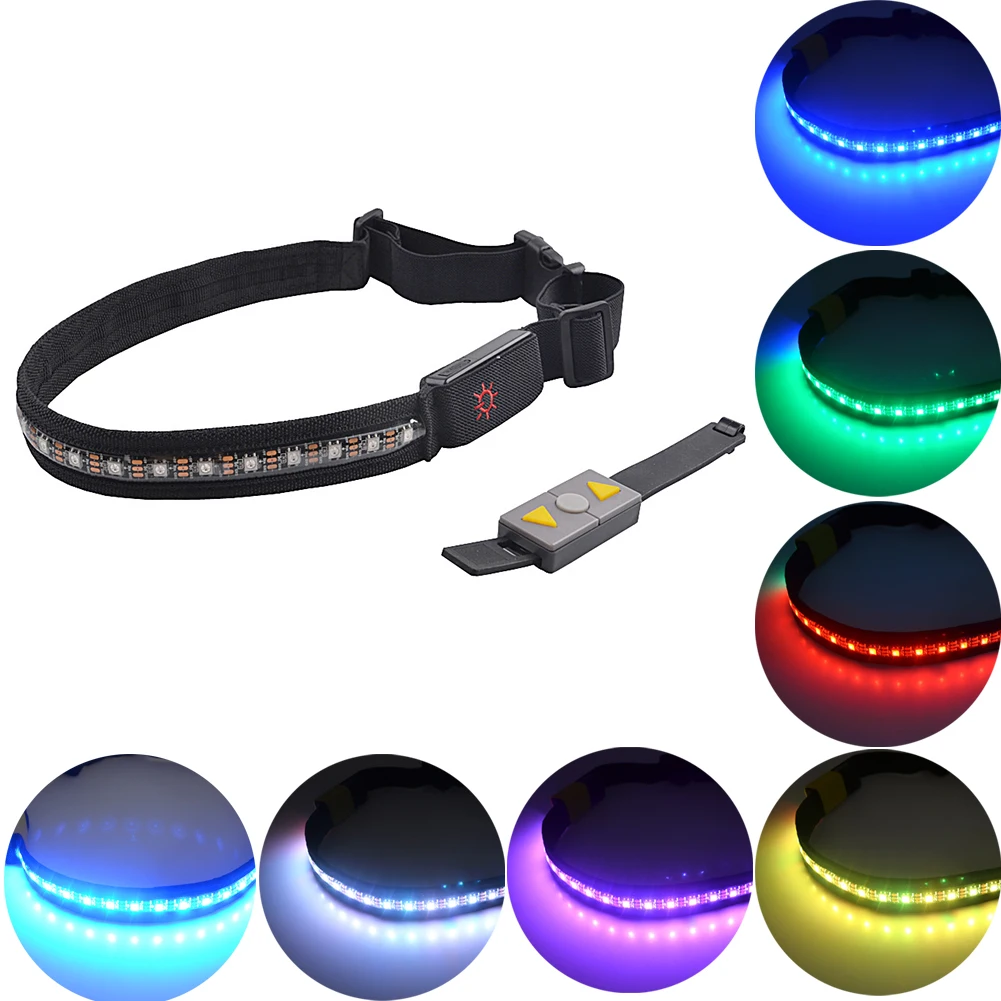 Бег беспроводной пульт Fabala Бег Фитнес Аксессуары 24 RGB Спортивный Регулируемый сигнальный светильник светодиодный талия пояс велосипед черный