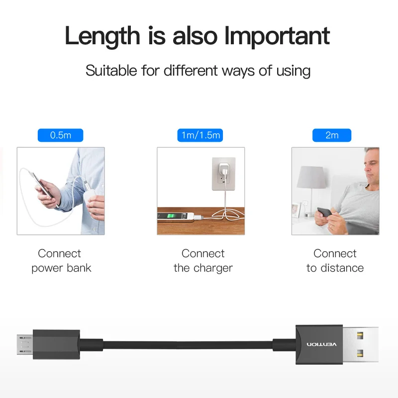 Vention Micro USB кабель для быстрой зарядки передачи данных мобильного телефона Samsung