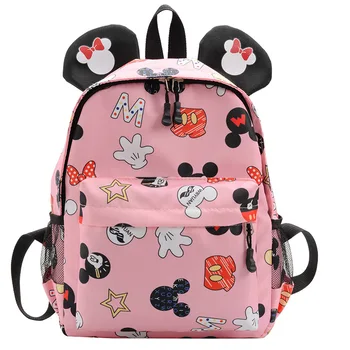 

Disney Mickey Minnie Cartoon Backpack Kids Toddler School Bags Kindergarten Preschool Bag 2-6 Years Old Schoolbag for boys girls