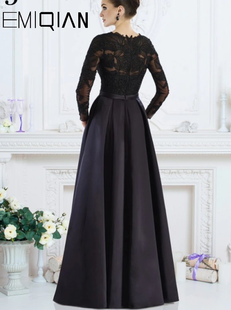 Fall Winter Elegant Lace Long Sleeve Mother of the Bride Dresses Groom Outfits Custom Made