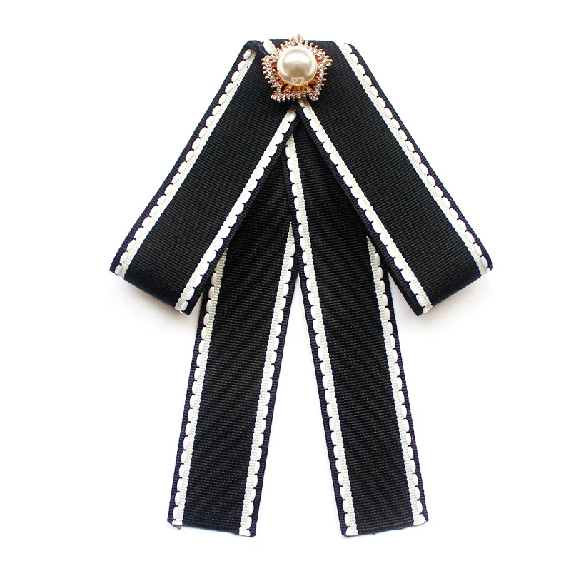 Handmade Bow Tie Женская рубашка с воротником и бантом, украшенная стразами, для свадьбы, бизнеса, Рождества, галстук для девочки, Униформа, лента, галстук-бабочка - Цвет: Handmade Bow Tie