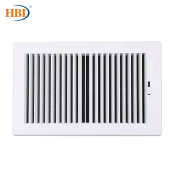 

2-Way W14" x H8" Bright White Finished Plastic Sidewall/Ceiling Register Air Grille Air Vent Ventilation Equipment