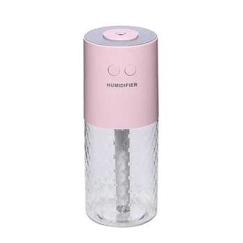 

Mini Air Humidifier USB Charging Led Night Light Aromatherapy Essential Oil Aroma Diffusers for Home Car Office(Pink)