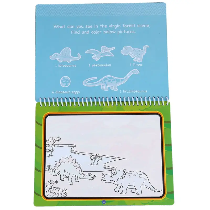 COOLPLAY Magic Water Drawing Book Coloring Book Doodle with Magic Pen Painting Drawing Board For Kids Toys Toy Birthday Gift din