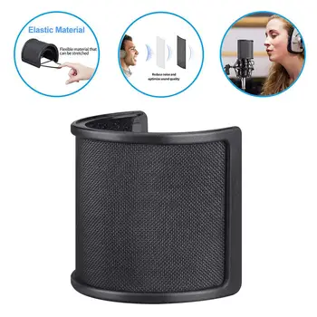 

Multi-Layer Blowout Hood Water Mask Recording Microphone Performance Network Pop Filter Metal Mesh Foam Etamine Windscreen Cover