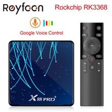 Android 9,0 ТВ приставка 4 Гб 128 Гб Rockchip RK3368PRO 1080p 4K 60fps USB3.0 Google голосовой помощник Netflix X88 PRO Plus 32 Гб 64 ГБ