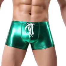 SAGACE мужские Яркие Кожаные плавки для серфинга, пляжные шорты, сексуальные мужские эластичные дышащие плавки, гладкие и удобные