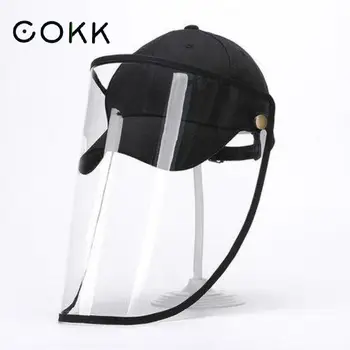 

COKK Men Baseball Cap Anti-pollen Cap Women Cover Full Face Eye Caps Removable Summer Hats For Men Dustproof Windproof