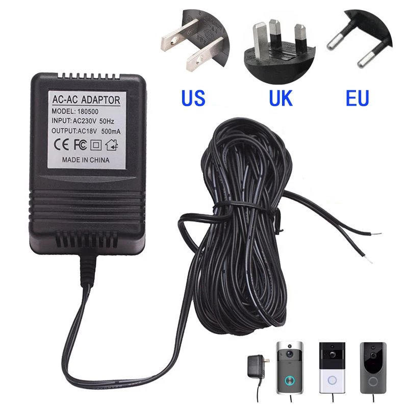 18V 500mA AC Charger Adapter Transformer Wireless Video Doorbell Ring 230V-240V | Инструменты