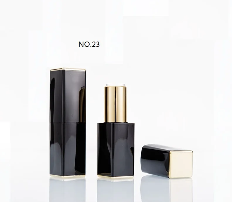bright black 12,1 мм 10/30/50 шт мессенджер через плечо на магнитной застежке фиолетовый, черный красный пустой тюбик губной помады бальзам для губ контейнер оболочки упаковки косметики многоразовая - Цвет: bright black