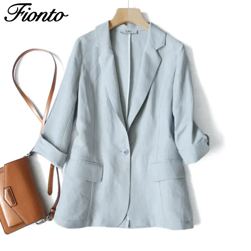 Fionto японский высококачественный льняной маленький костюм женское пальто осенний тонкий женский маленький костюм