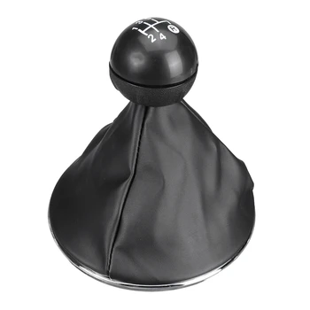 

5 Speed MT Leather Gear Shift Knob with Boot Cover for Fiat 500 500C 2012-2013 55344048
