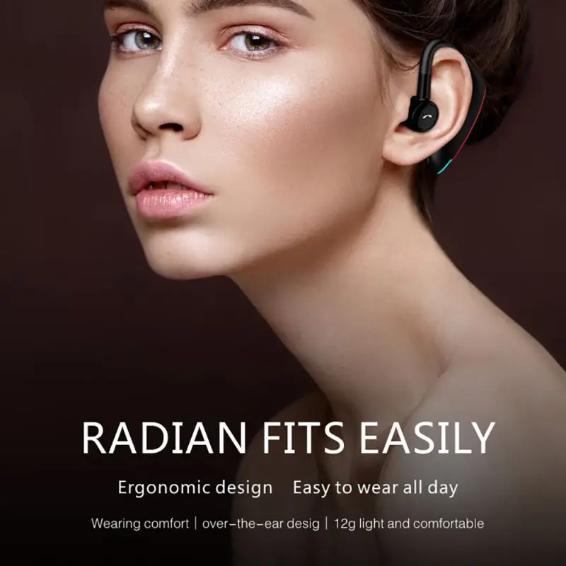 Radian Fit L8 Portable Ear Hook Bluetooth Earphone Audio Music 3 5mm Hands free Portable Bluetooth 4 1 Headset