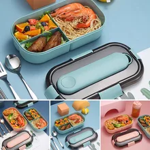 

1200ml Portable Children's Bento Box Leakproof Food Container Storage Box Food Grade Material Bento Box Can Microwave Heating