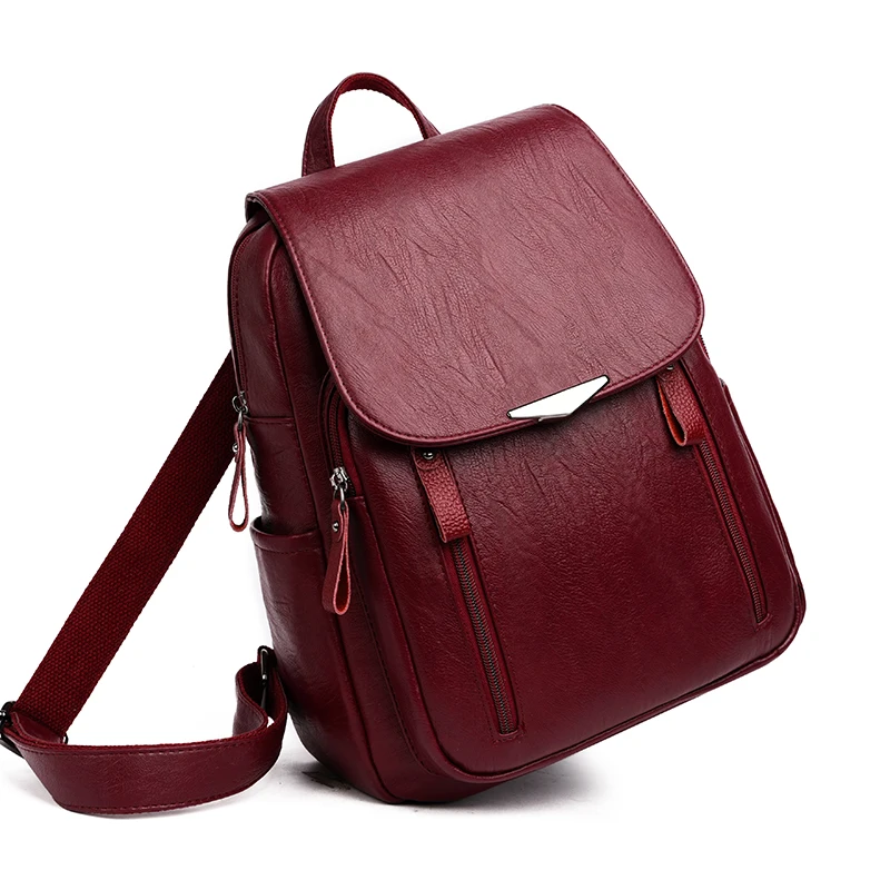 Luxury Women Pu Leather Backpacks High Quality Small Ladies Shoulder Bag Fashion Female School Bags for Teenage Girls Travel Bag