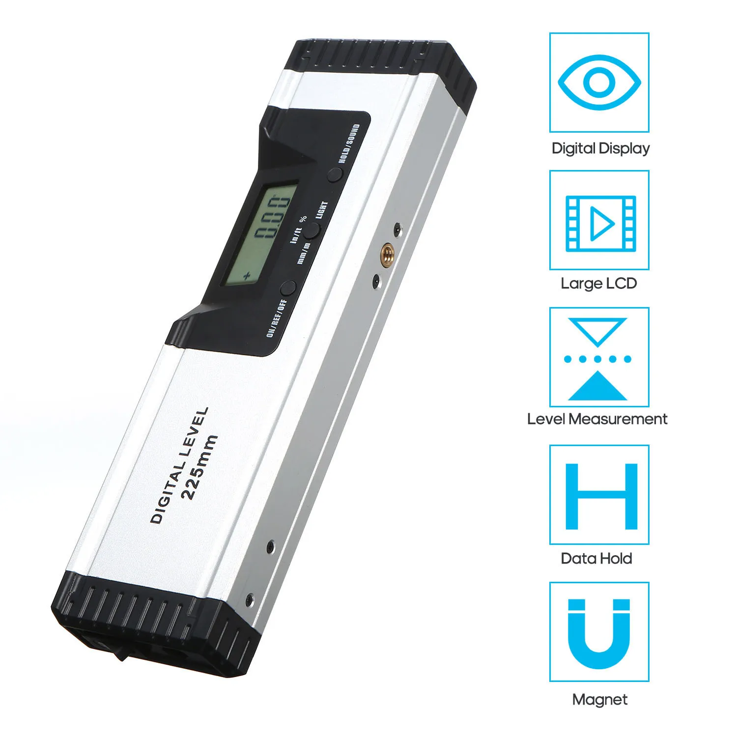 

225mm Digital La-ser Measuring Level Angle Meter Angle Finder Measuring Tool for Carpentry / Building / Automobile