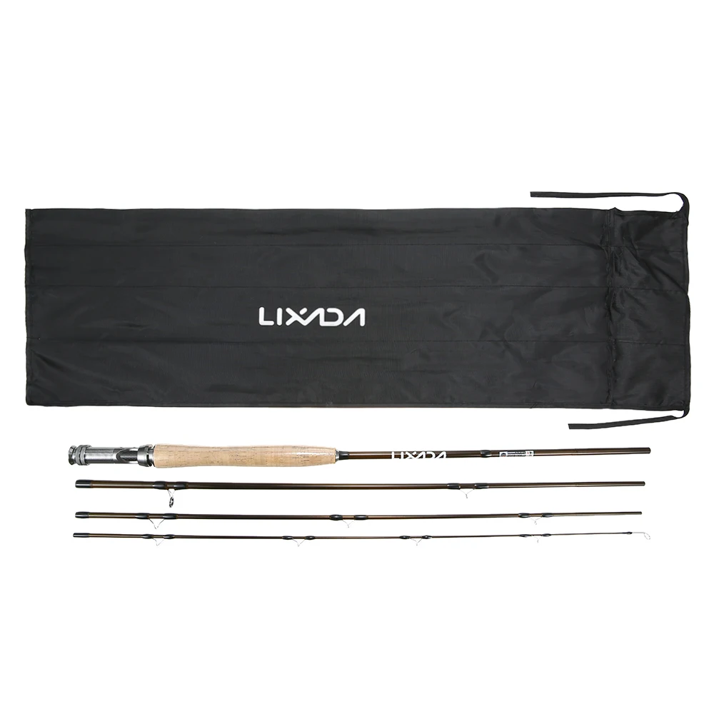 Combinação Pacote Inicial 4-Piece Fly Fishing Rod Pólo com caso Haste De bônus