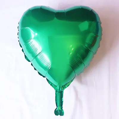 green heart 1 шт 18 дюймов воздушные шары в форме сердца День Святого Валентина Любовь Свадебные украшения Воздушные шары из алюминиевой фольги для свадебной вечеринки воздушные шары с гелием - Цвет: green heart