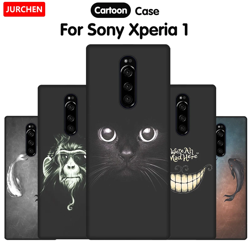 Чехол jurchen для sony Xperia 1, чехол для Xperia One, милый мультяшный Мягкий силиконовый чехол из ТПУ для sony Xperia1 sony 1, чехол