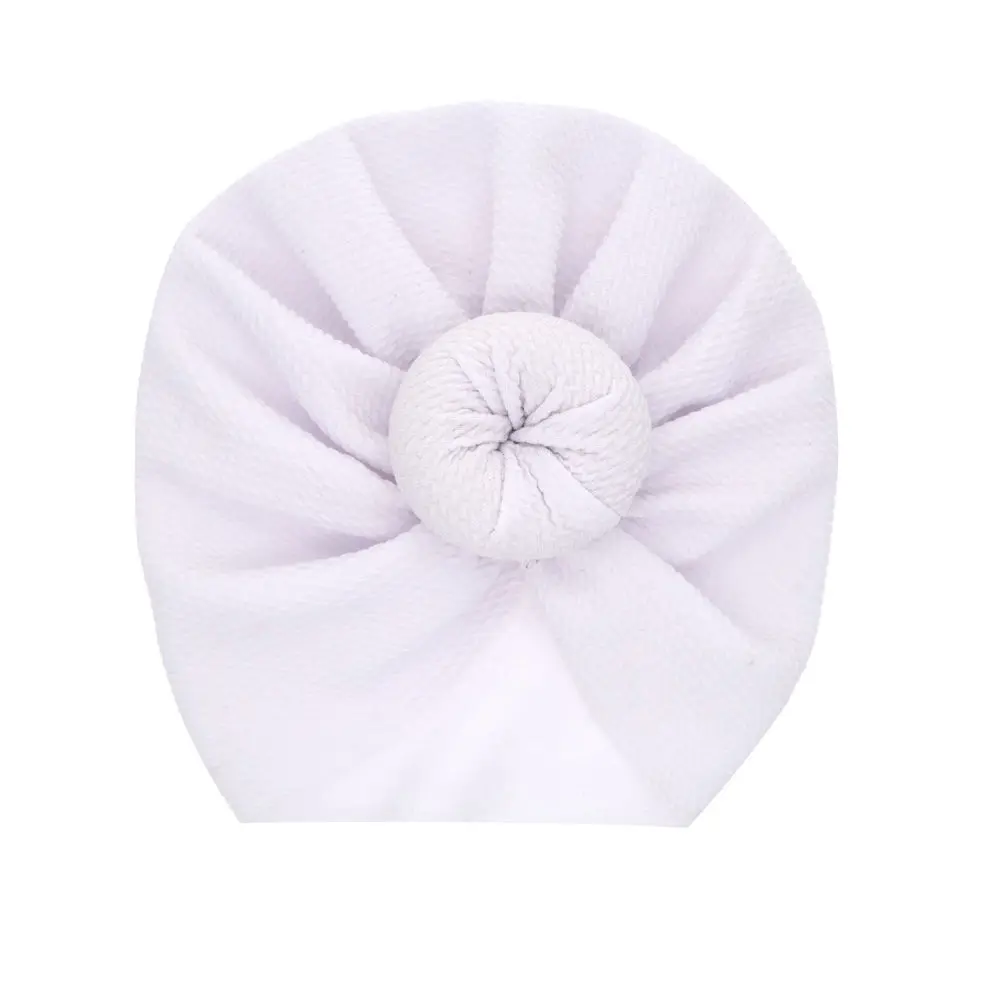 H104S White Новинка; шапки с помпоном для маленьких мальчиков и девочек; меховые шарики; тюрбан; топ с бантиком; шапочки; бархатная Шапка-бини; шапка с помпоном; Теплая Шапка; подарки для малышей; H177D - Цвет: H104S White