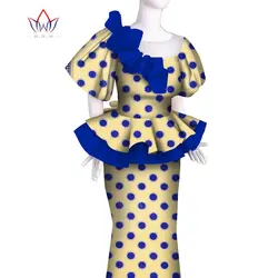Ankara Outfits Summer Women's suit Frills African Wax Print 2 Pieces Skirt Suit Traditional female Clothing big size WY9591