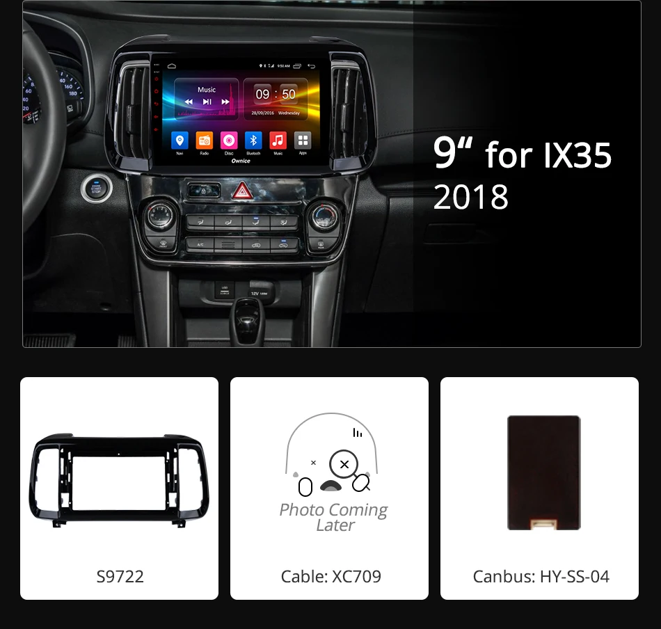 Discount Ownice K3 K5 K6 Octa Core Android 9.0 360 Panorama Car Radio 2 din DVD player GPS Navi for Hyundai iX35 2018 DSP 4G LTE SPDIF 1