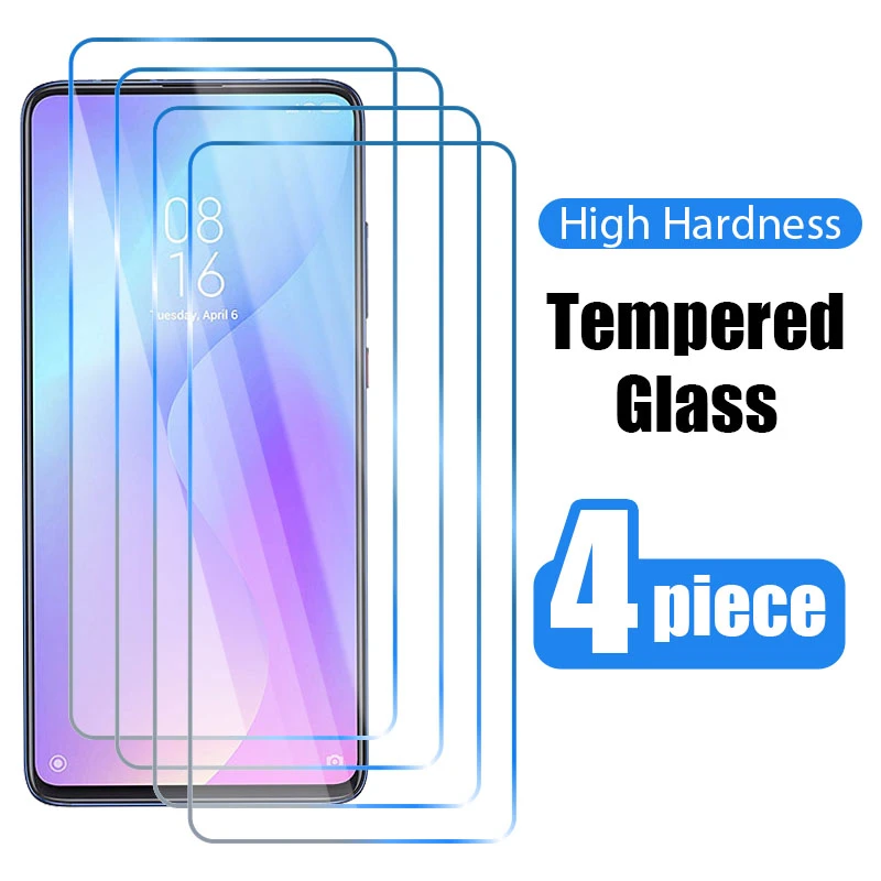 mobile screen protector 4Pcs Protective Glass For Xiaomi Poco X3 NFC X2 M3 M2 Tempered Screen Protector For Mi 10 Lite Pro Mi9 11 9T A2 A3 Lite Film mobile screen protector