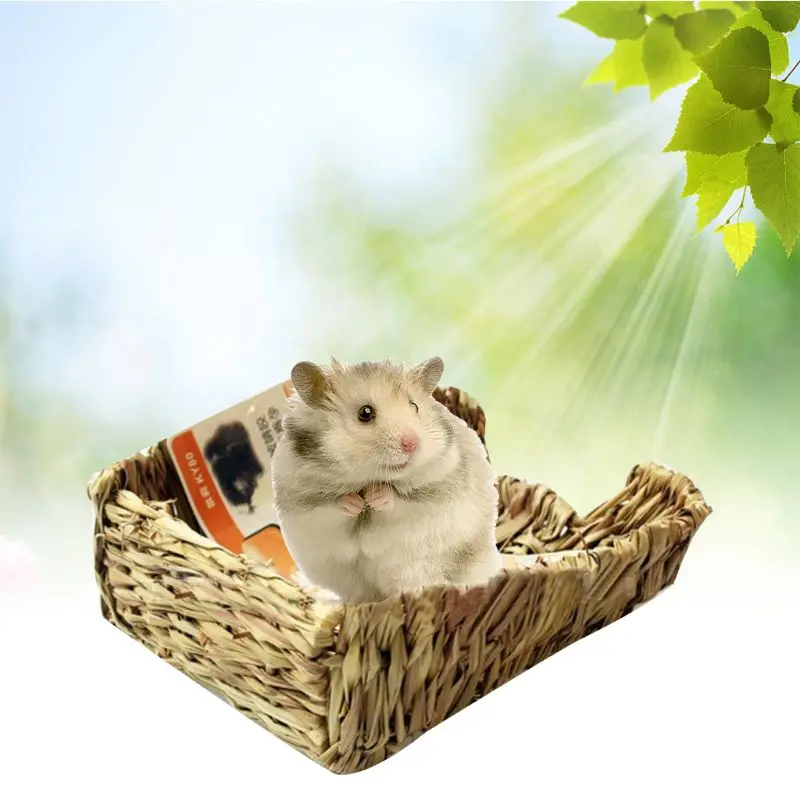 Small Pets Starw Bed Pet Grass Nest Rabbit Hedgehog Hamster Play Rest Mat