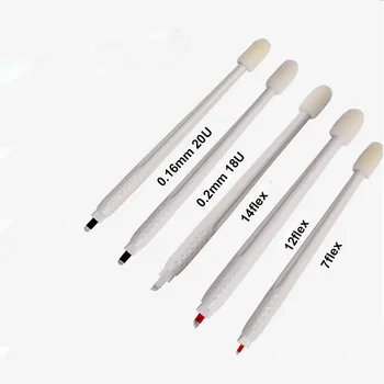 

5pcs 0.16mm Disposable Microblading Pen 20U 0.2mm Tattoo Manual Pen 18U for Semi-Permanent Makeup Eyebrow Lamina Tebroi Pen 12/7