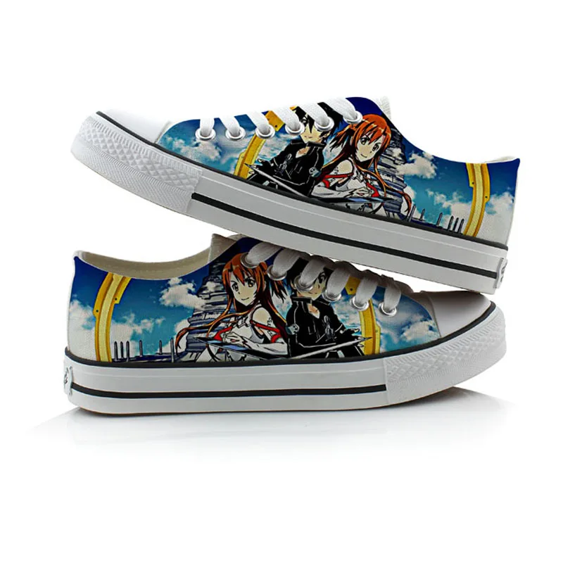 Высокое качество Q унисекс с рисунком из аниме мастера меча онлайн Sword Art Online обувь