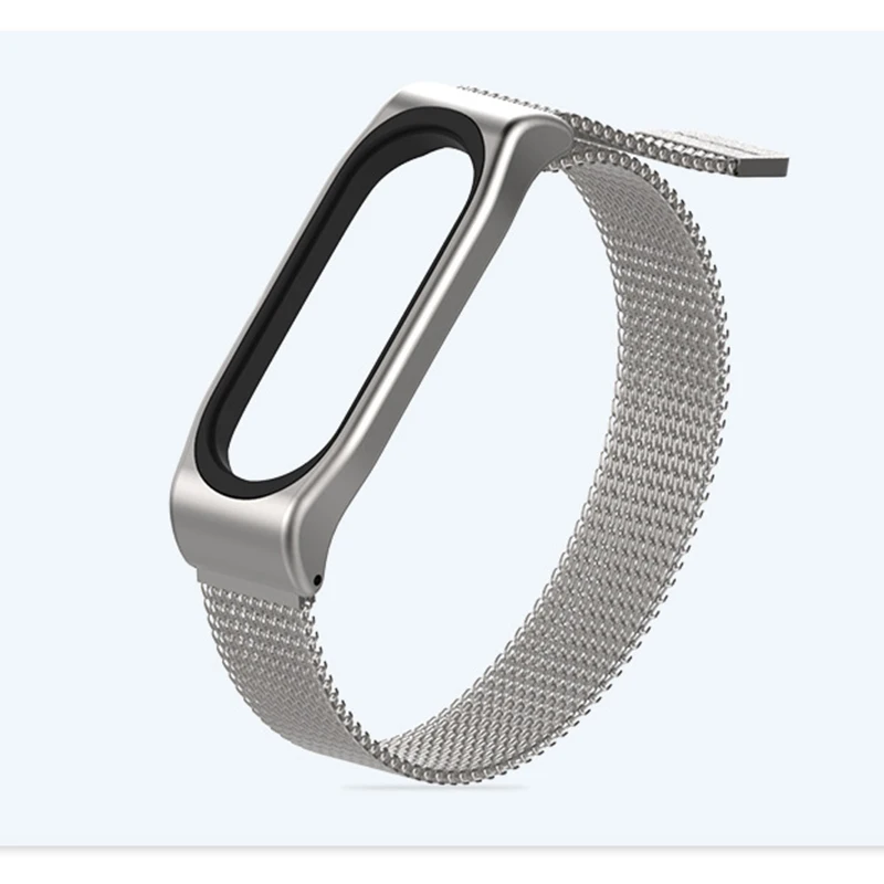 Mi jobs mi Band 4 часы с нейлоновым ремнем ремешок петля для Xiaomi mi Band 4 аксессуары ремешок на запястье ремень умный Браслет mi Band 4 браслет - Цвет: silver