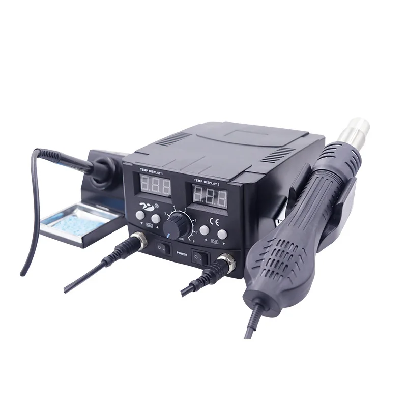 

Dual Digital Display Hot Air Desoldering Station Double Display YCD-8582D Two-in-one Soldering Station Hot Air Gun